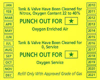 Oxygen Clean In Test Sticker