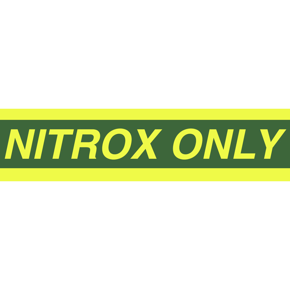 Nitrox Only - Small Cylinder Sticker