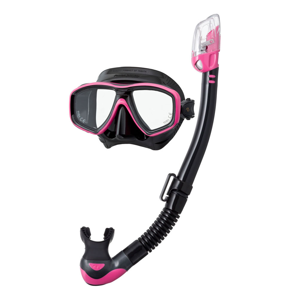 Tusa Freedom Ceos Mask and Hyperdry Elite II Snorkel Set