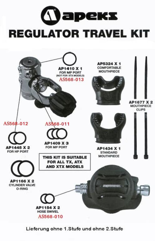 Apeks Regulator Travel Kit