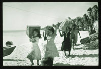 Bikini people leaving Bikini Atoll in 1946