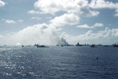 Operation Crossroads target fleet in Bikini Lagoon