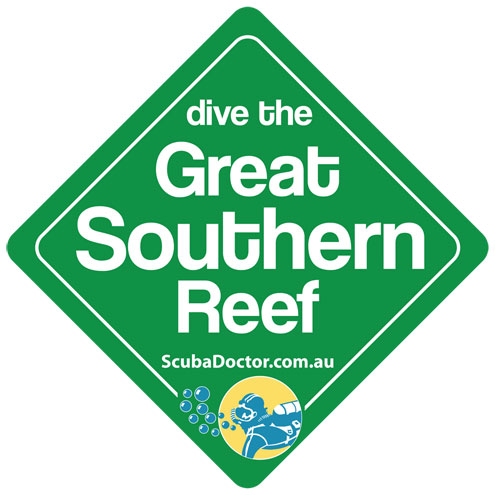 Dive the Great Southern Reef cylinder sticker