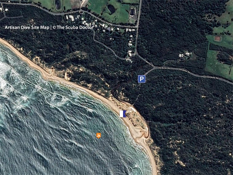 Artisan Dive Site Map