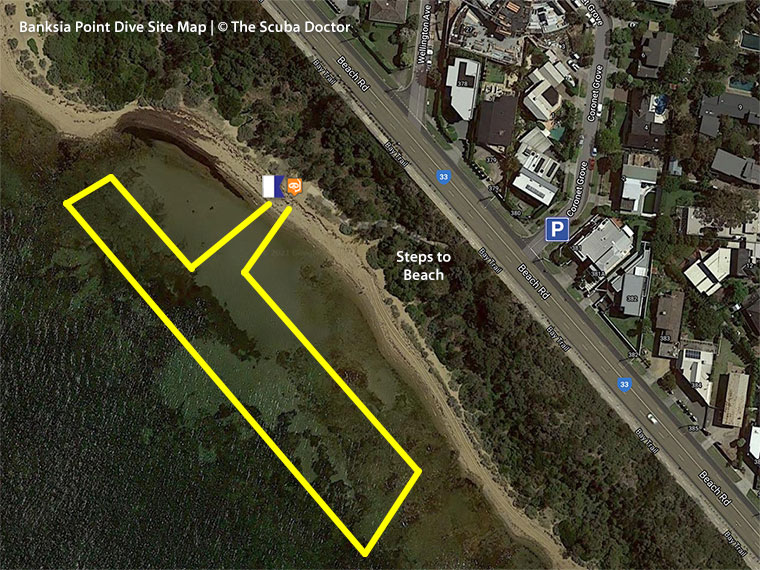 Banksia Point Dive Site Map