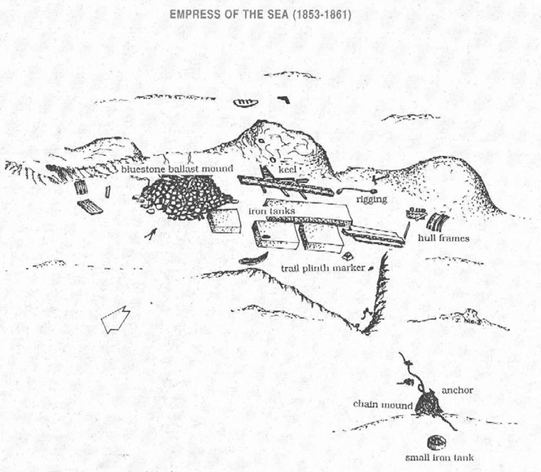 Empress of the Sea Dive Site Map