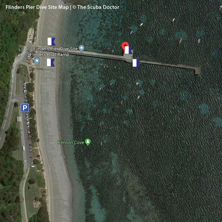 Flinders Pier Dive Site Map