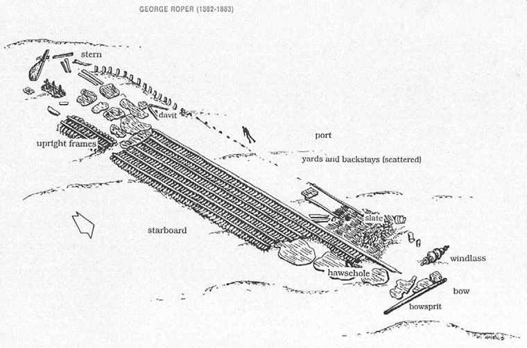 George Roper Dive Site Map