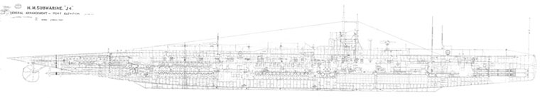 J4 general arrangement plan as originally fitted.