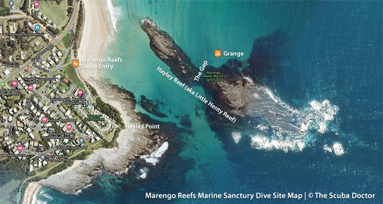 Marengo Reefs Marine Sanctuary Dive Site Map