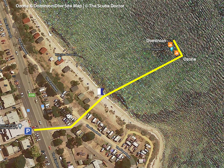 Ozone and Dominion Dive Sie Map