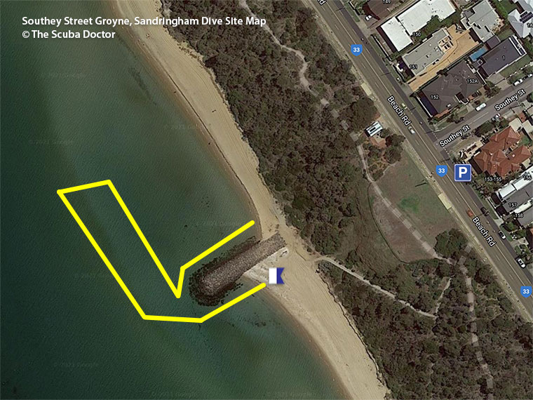 Southey Street Groyne Dive Site Map