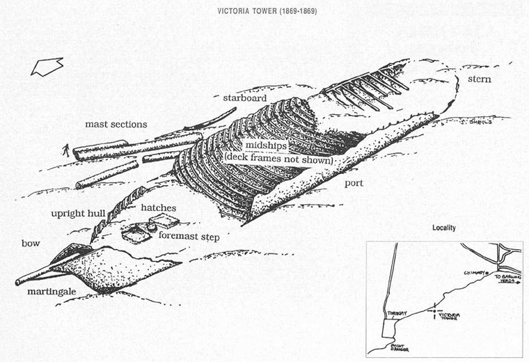 Victoria Tower Dive Site Map