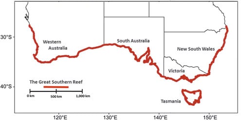 Map of the Great Southern Reef