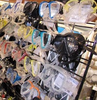 Huge range of masks at The Scuba Doctor