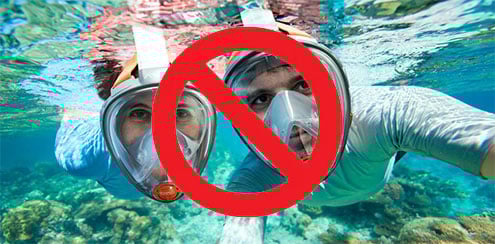 Snorkeling full face swimming goggles shop