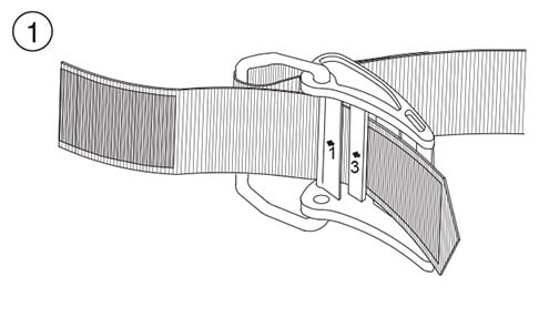 How to Thread a Soft Cam Band Tank Strap Buckle - Step 1