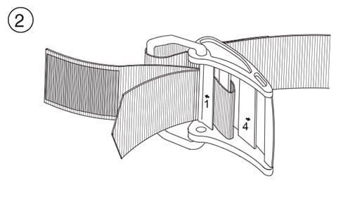 How to Thread a Soft Cam Band Tank Strap Buckle - Step 2