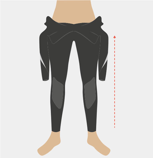 Wetsuit Donning Guide Step 4
