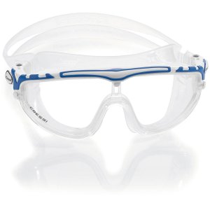 Cressi Skylight Ocean Swim Goggles - Black Silicone - Black/Whit