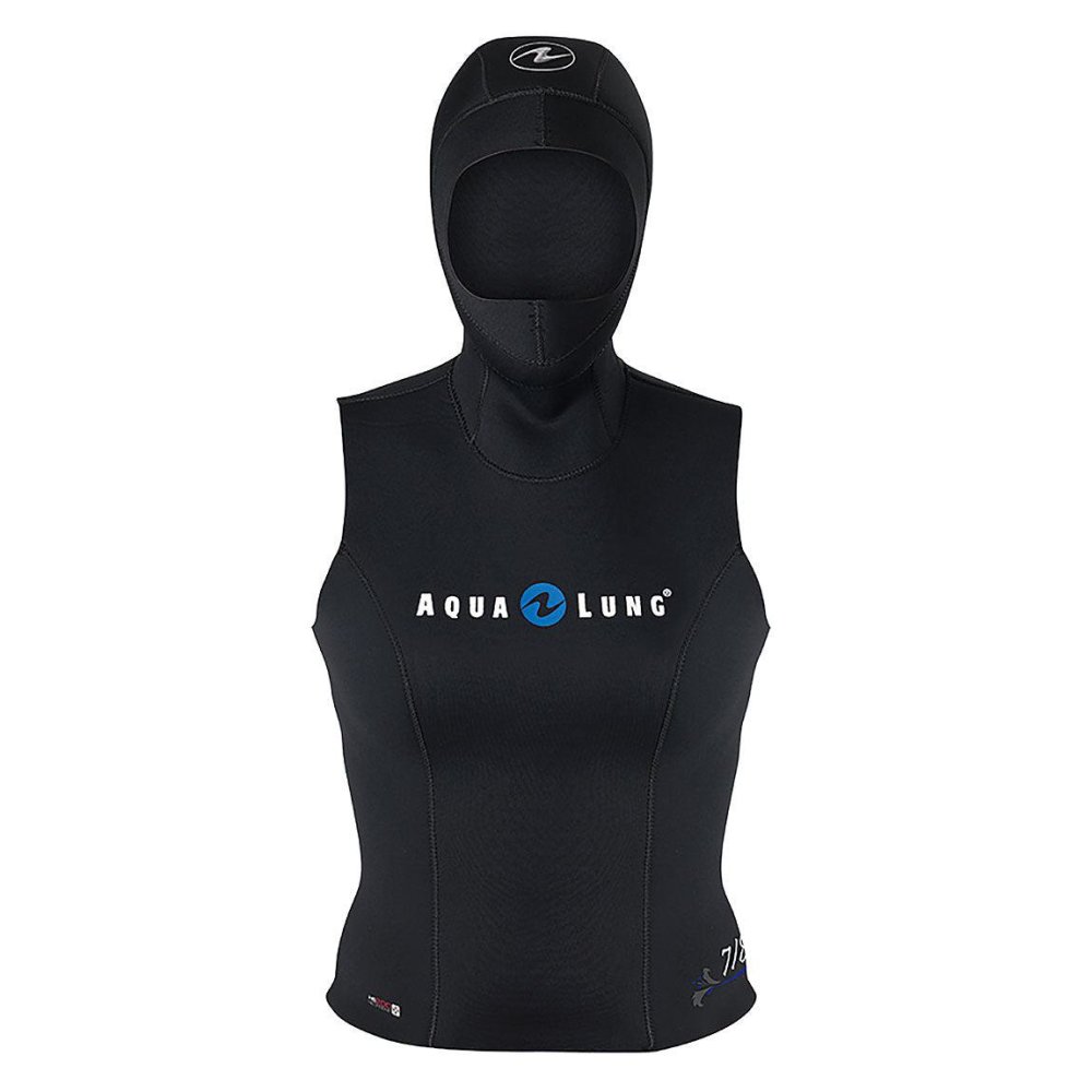 VEST HOODED 4mm AQ WMN 5/6 - Click Image to Close