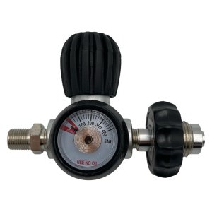 SOS Cylinder Fill Head with Pressure Gauge