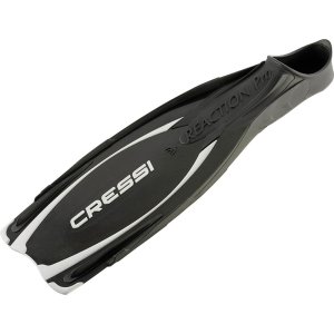 Cressi Reaction Pro Full Foot Fins - Black / Silver - 38-39 (5-6)