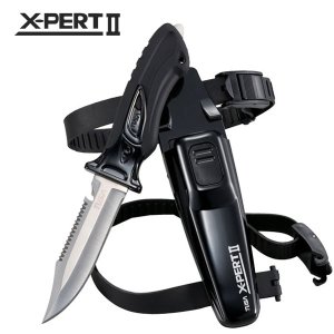 Tusa X-Pert II Dive Knife - Pointed Tip - Cobalt Blue (CBL)
