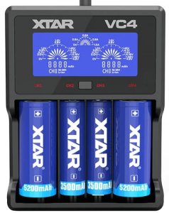 XTAR VC4 Fast Battery Charger for Li-ion Batteries
