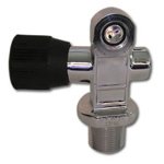 San-o-Sub DIN/K Cylinder Valve - 232 bar - Green - Oxygen Clean