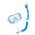 Tusa Sport Mini-Kleio Pro Dry Youth Mask Snorkel Combo Blue