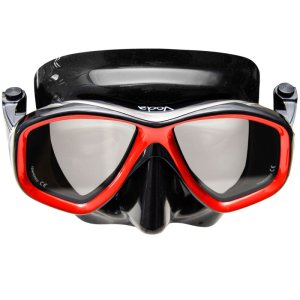 Apollo Voda Mask - Black silicone - Red frame