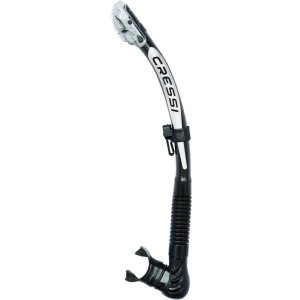 Cressi Alpha Ultra Dry Snorkel | Black/ White