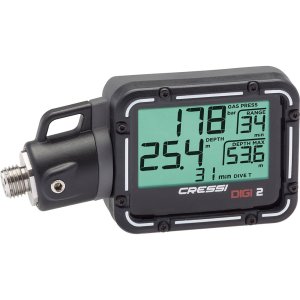 Cressi Digi 2 Digital Console - SPG + Depth + Temp - Grey