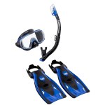 Tusa Sport Visio Tri-Ex Adult Travel Set - Metallic Blue - M