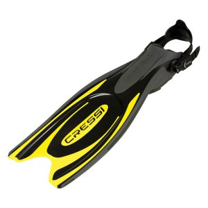 Cressi Frog Plus Fins - Open Heel - Black / Yellow - M-L
