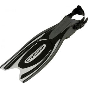 Cressi Frog Plus Fins - Open Heel - Black / Grey - L/XL