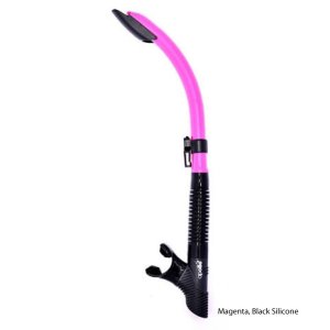 Apollo SV Dry Flex Silicone Snorkel - Magenta / Black Silicone S