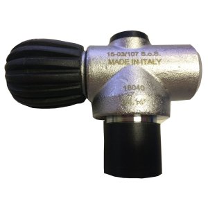 San-O-Sub Rebreather X Flow Inline Cylinder Valve (300 bar) - BK