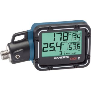 Cressi Digi 2 Digital Console - SPG + Depth + Temp - Blue