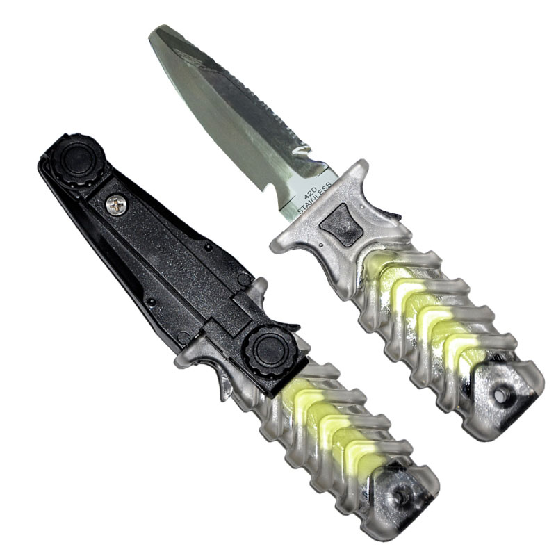 Ocean Design Predator SQR Titanium Mini Dive Knife - Chisel Tip - Click Image to Close