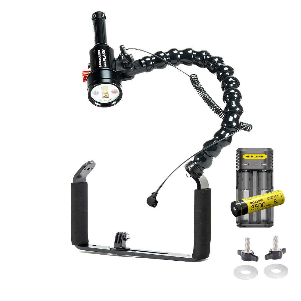Backscatter Mini Flash MF-2 Underwater Strobe Package - Click Image to Close