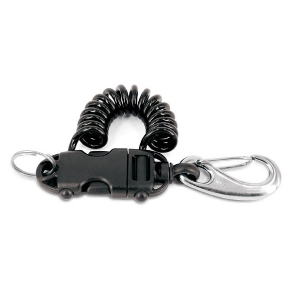 Best Divers Smart Coil Vela Clip with 70mm S/S Carabiner - Click Image to Close