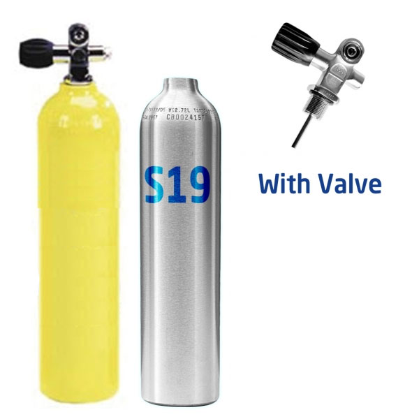Catalina S19 Aluminium Cylinder | 2.7L | 207 bar | Din/K Valve - Click Image to Close