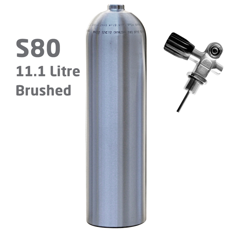 Catalina S80 Aluminium Cylinder | 11.1L | 207 bar - Din/K Valve - Click Image to Close