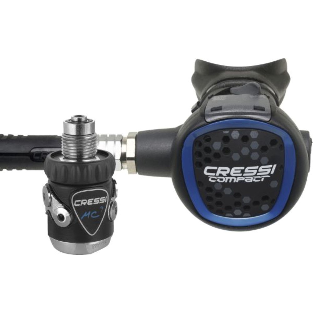 Cressi MC9 XS Compact Regulator Set | DIN | Blue