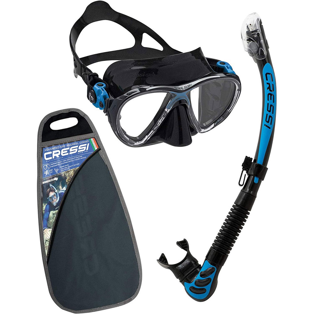 Cressi Big Eyes Evolution Mask and Alpha Ultra Dry Snorkel - Click Image to Close
