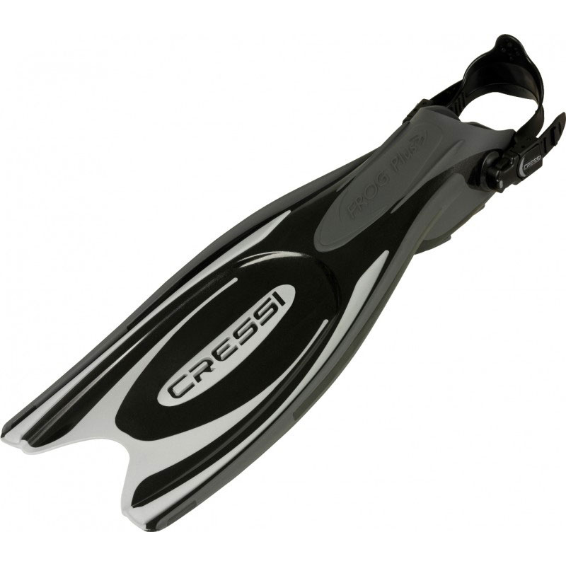 Cressi Frog Plus Fins - Open Heel - Black / Grey - L/XL - Click Image to Close