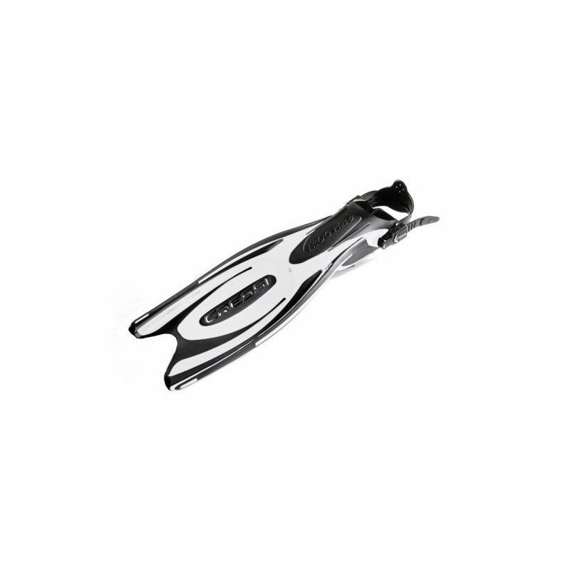 Cressi Frog Plus Fins - Open Heel - White / Black - M-L - Click Image to Close