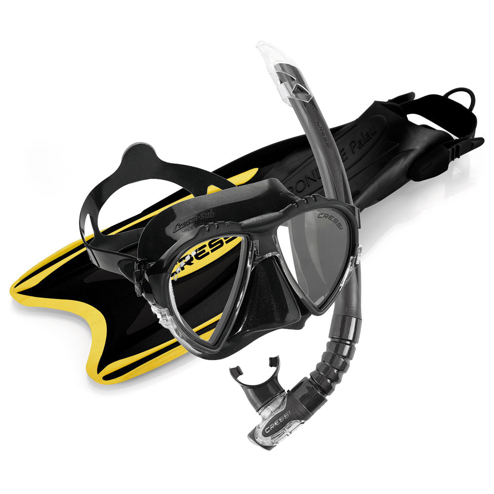 Cressi Matrix Mask and Gamma Snorkel with Rondine Palau Fin Set